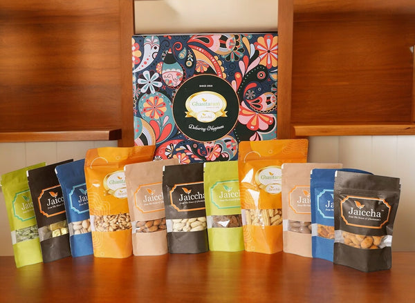 Unique Diwali gifts-Ghasitaram Big Hamper box of pouches