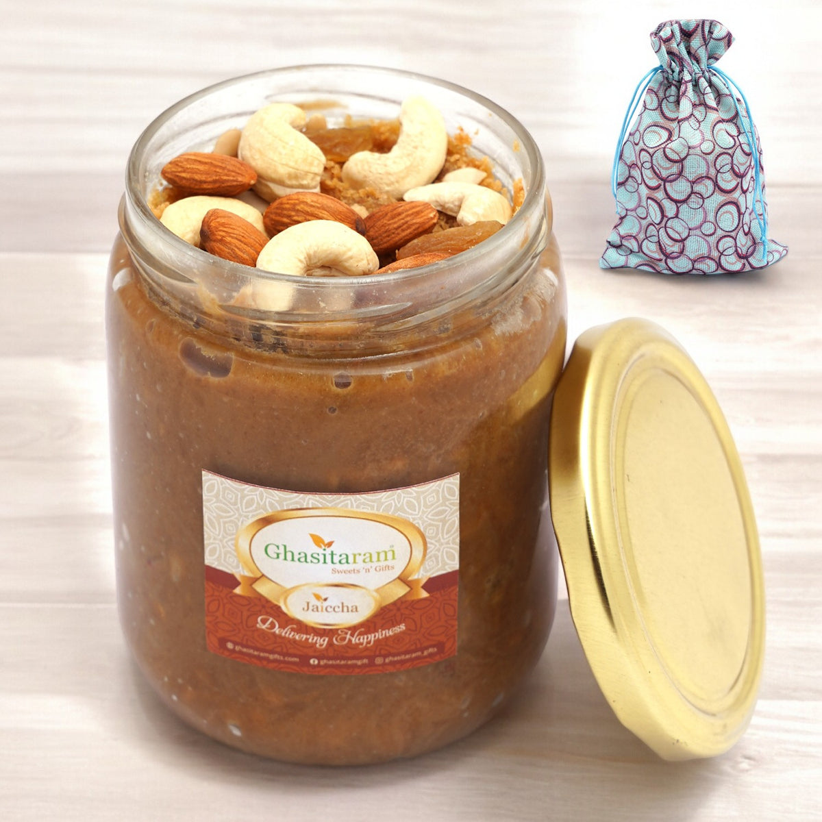 Best indian sweets for diwali-Diwali Gifts-Dryfruit Halwa in Potli