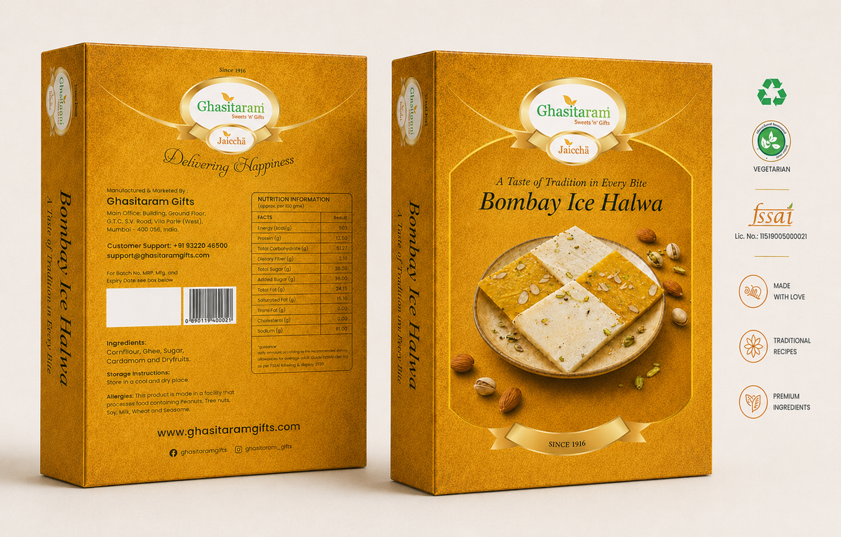 Assorted Bombay Ice Halwa in Acrylic Box