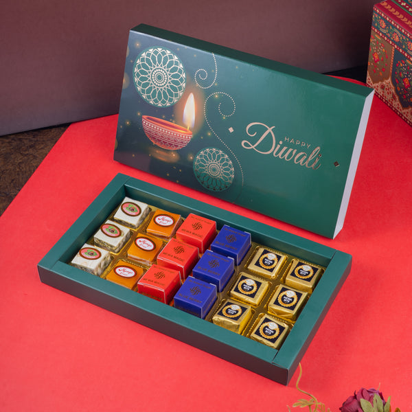 Corporate Gifts-Happy diwali box of best assorted bites 18 pcs