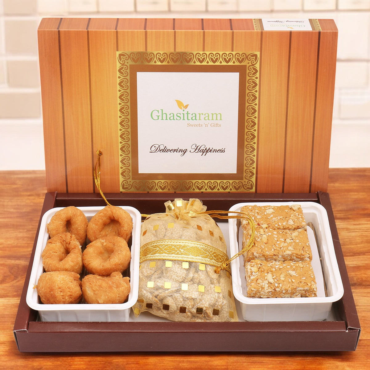 Lohri Gifts Sweets-Til Laddoo, Revadi and Khajoor Hamper