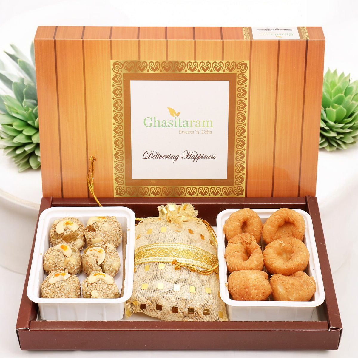 Lohri Gifts Sweets-Til Laddoo, Revadi and Khajoor Hamper