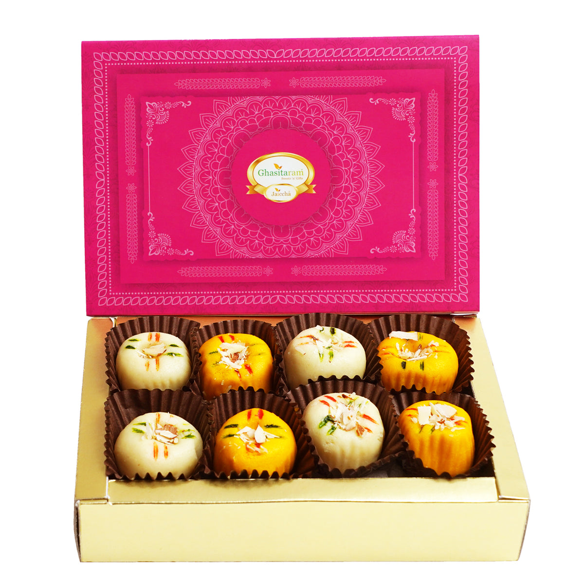 Bhaidhooj Gifts-Ghasitarams Mawa Peda Box