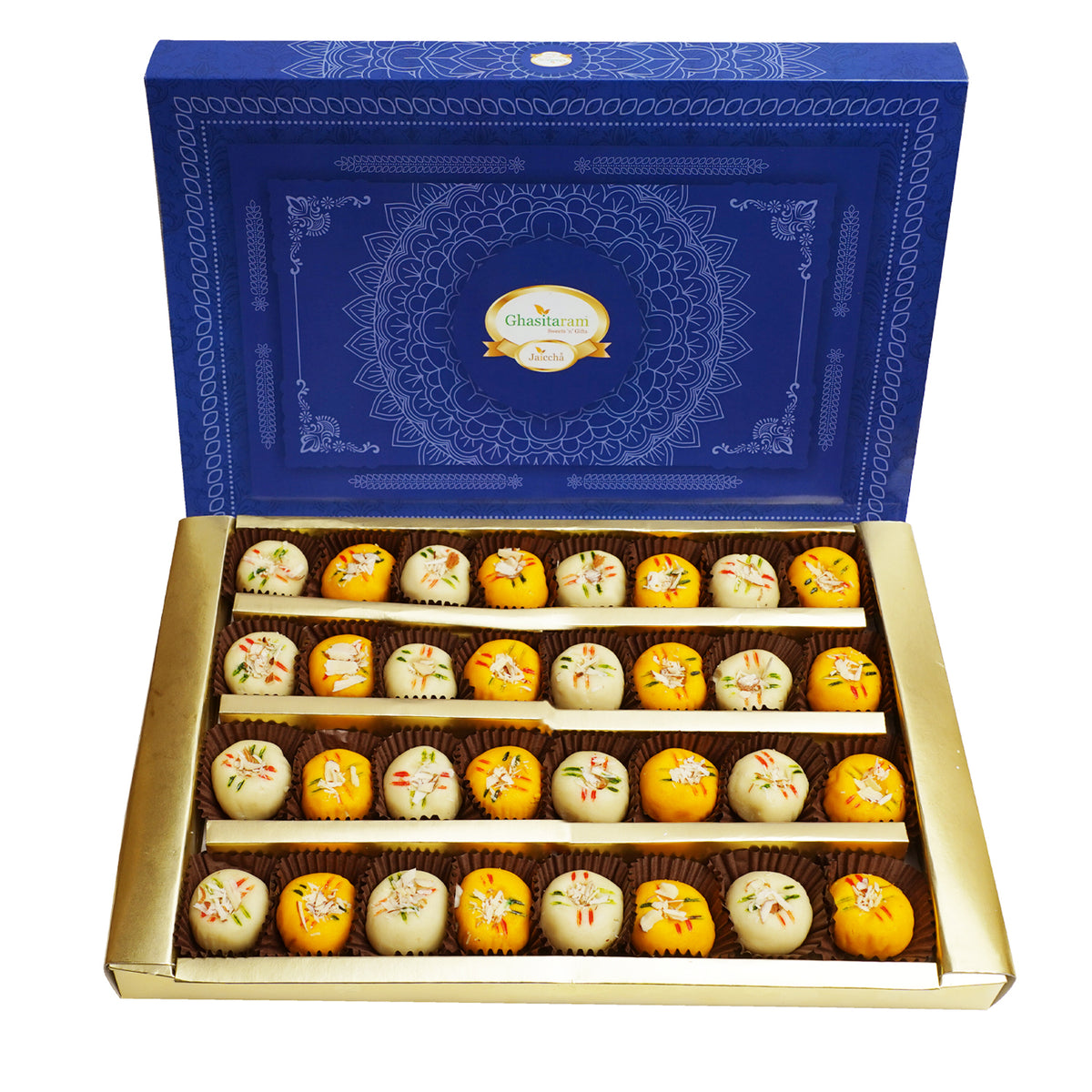 Bhaidhooj Gifts-Ghasitarams Mawa Peda Box