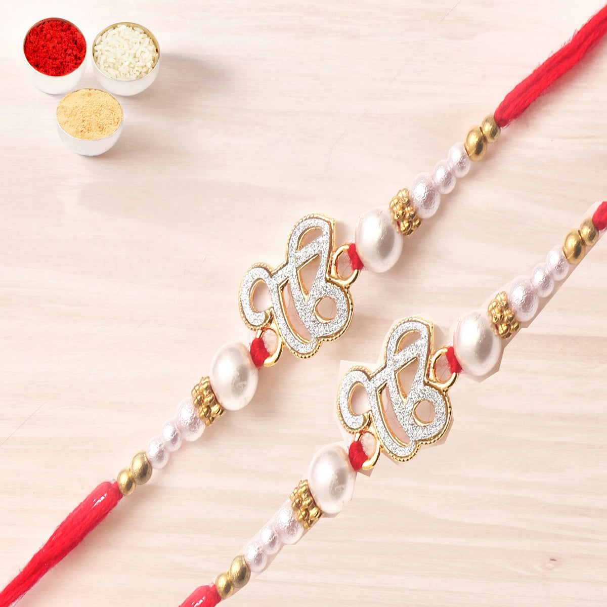 Set of 2 - The Sparkle Of Wahegurujis Love For My Brother rakhi