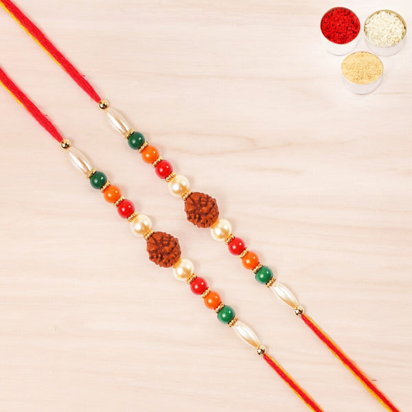Set of 2 - 6106 Rudraksh Rakhi