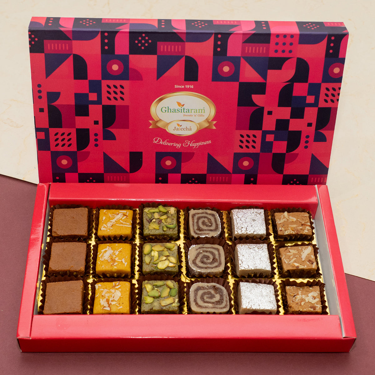 Assorted barfis 18 pcs