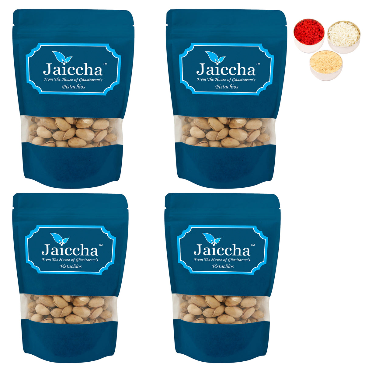 Bhaidhooj Gifts-Afgani Pistachios 800 gms in White Paper Pouch