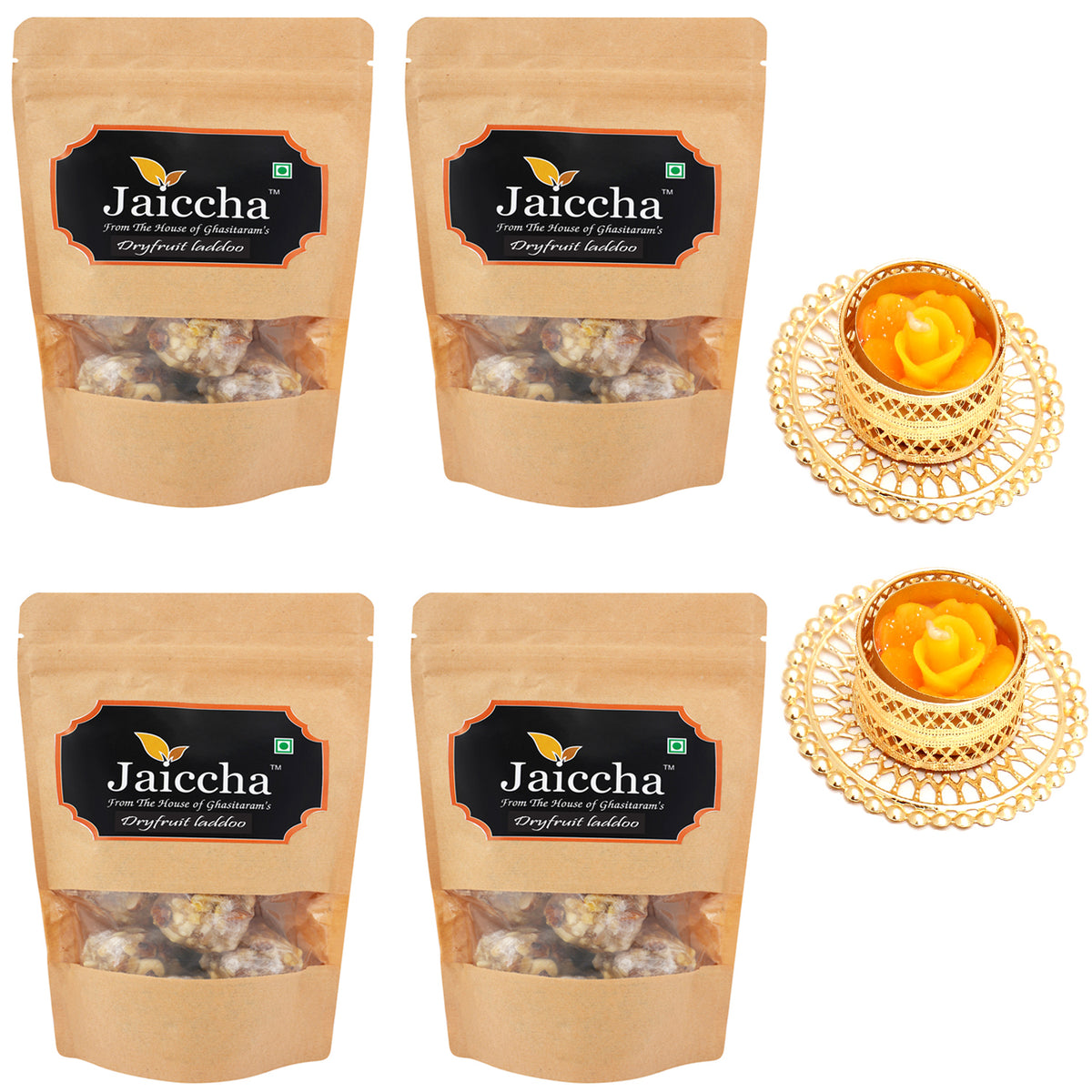 Dryfruit laddoo 800 gms with 2 T-lites