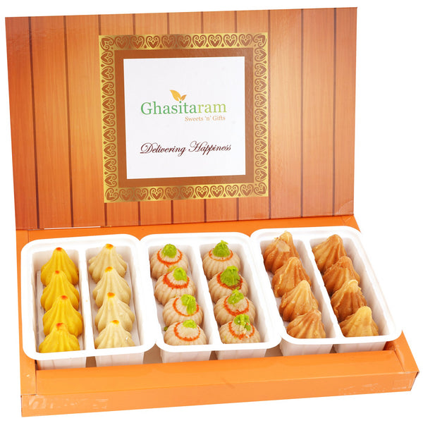 Assorted Box of Mawa ,Kaju and Milk Cake Modaks