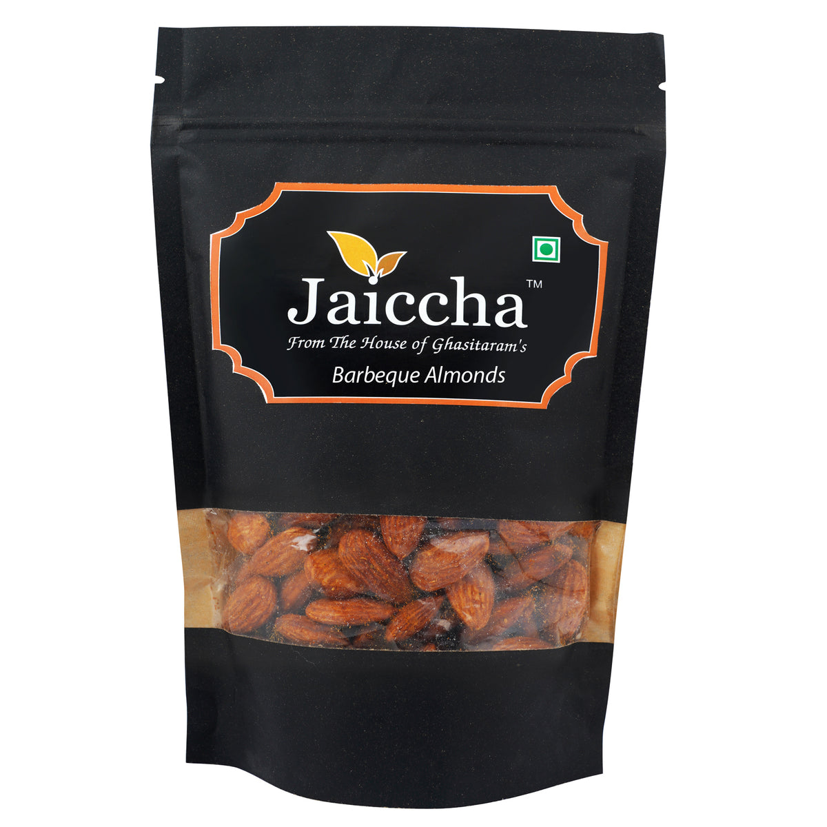 Barbeque Almonds 800 gms in Black Paper Pouch