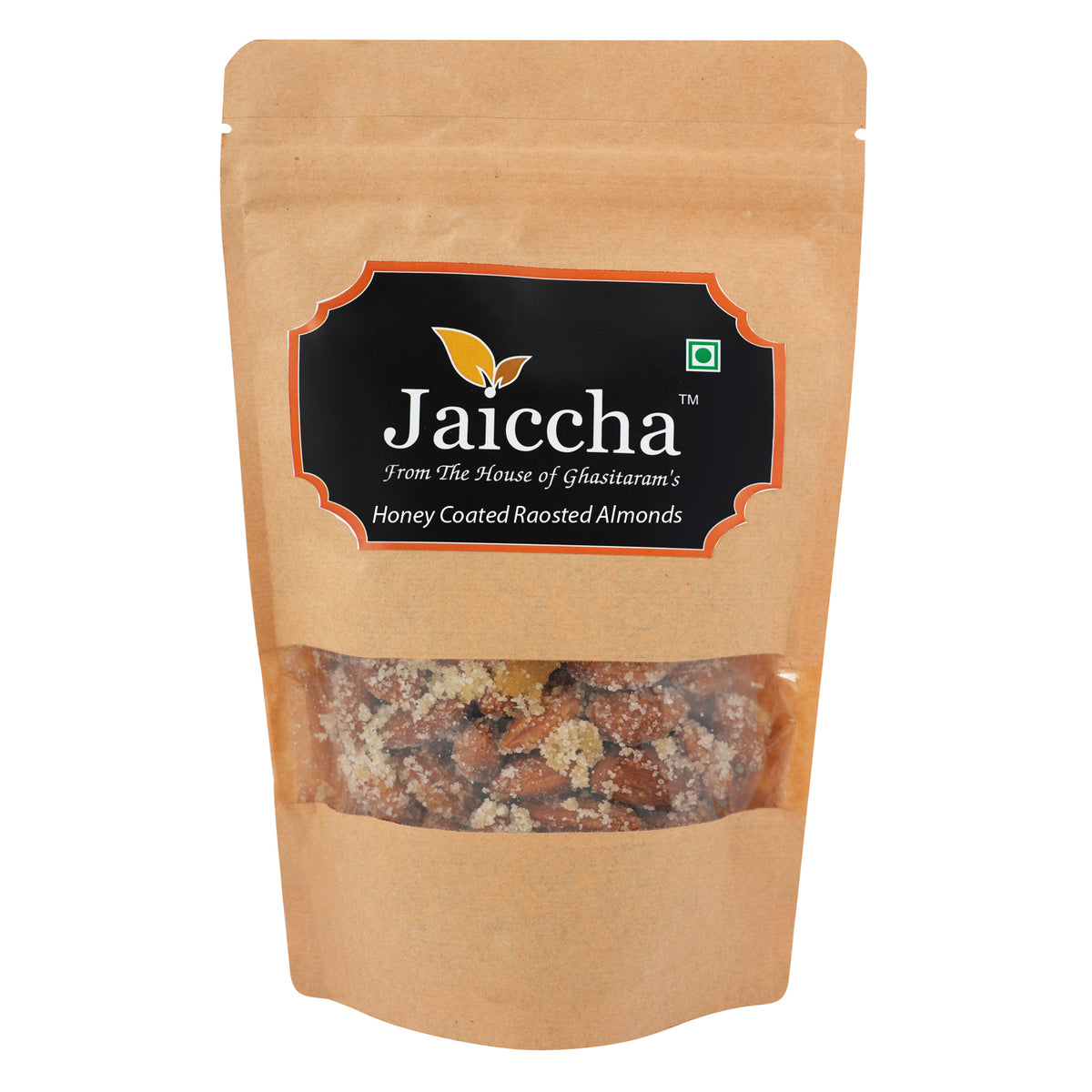 Honey Coated Roasted Almonds 800 gms in Brown Paper Pouch