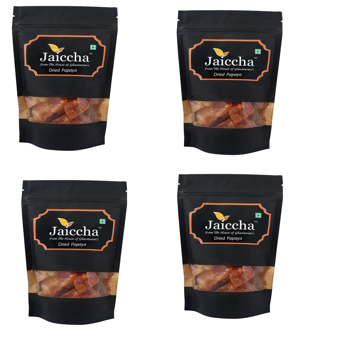 Dried Papaya 200 gms in Black Paper Pouch