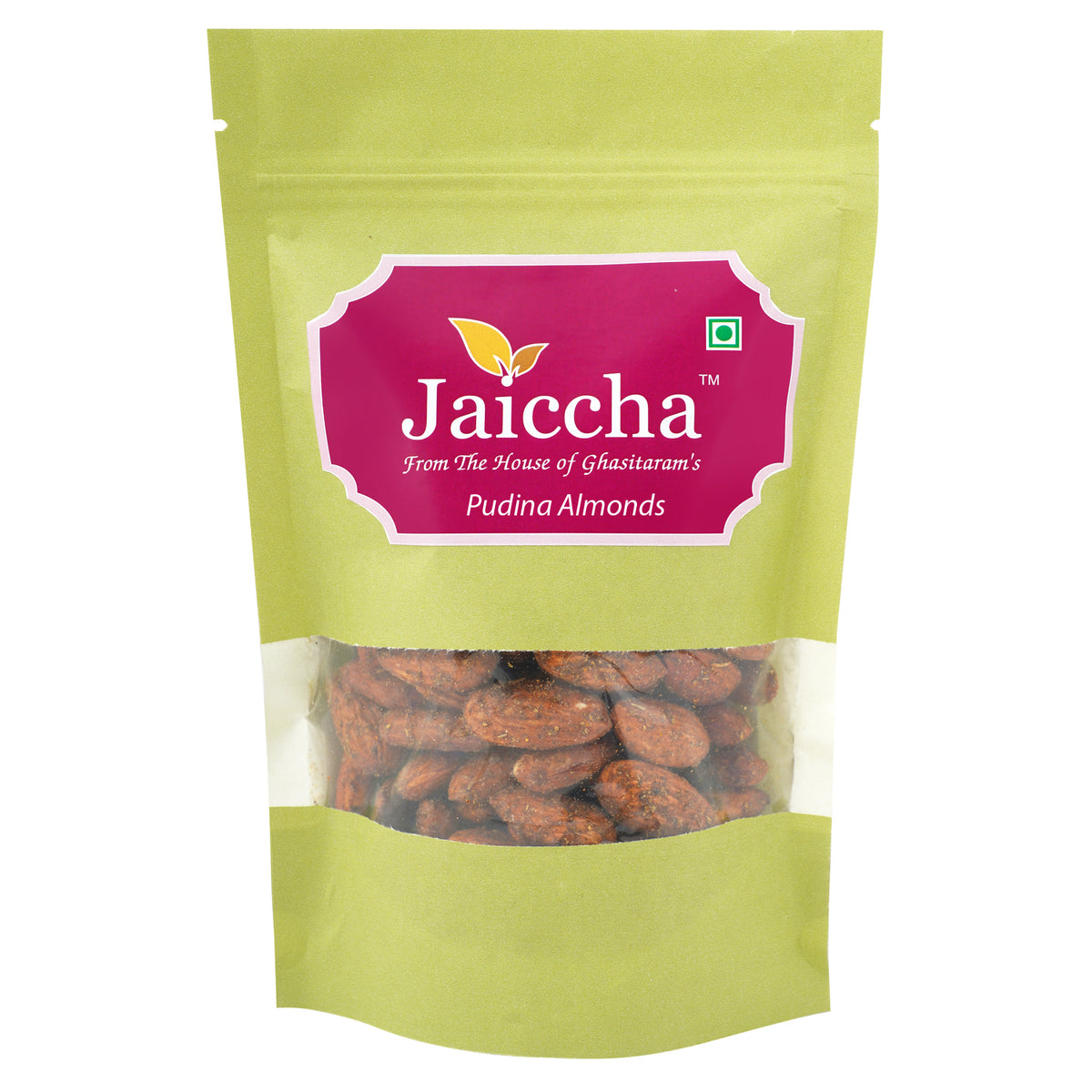 Pudina Almonds 800 gms in Green Paper Pouch