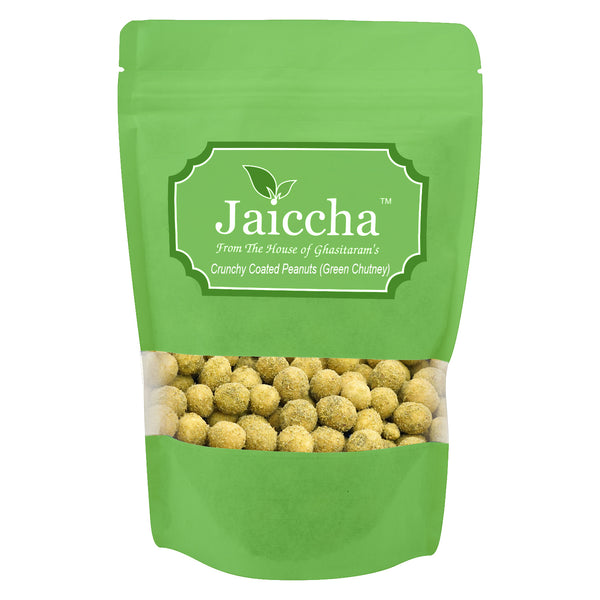 Green Chutney Crunchy Coated Peanuts in Green Paper Pouch 200 gms