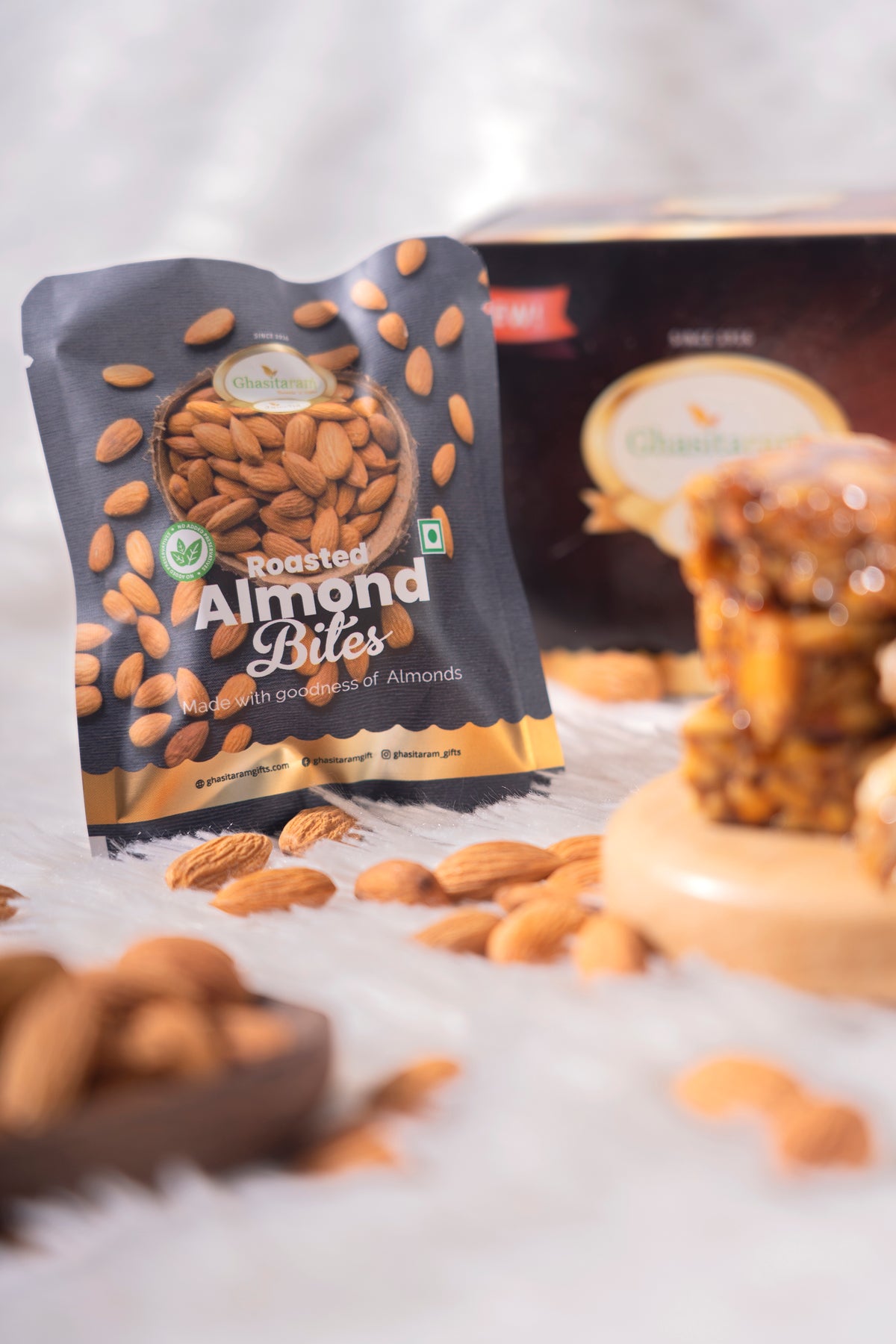 Roasted Almond Bites Pouches Pack of 10