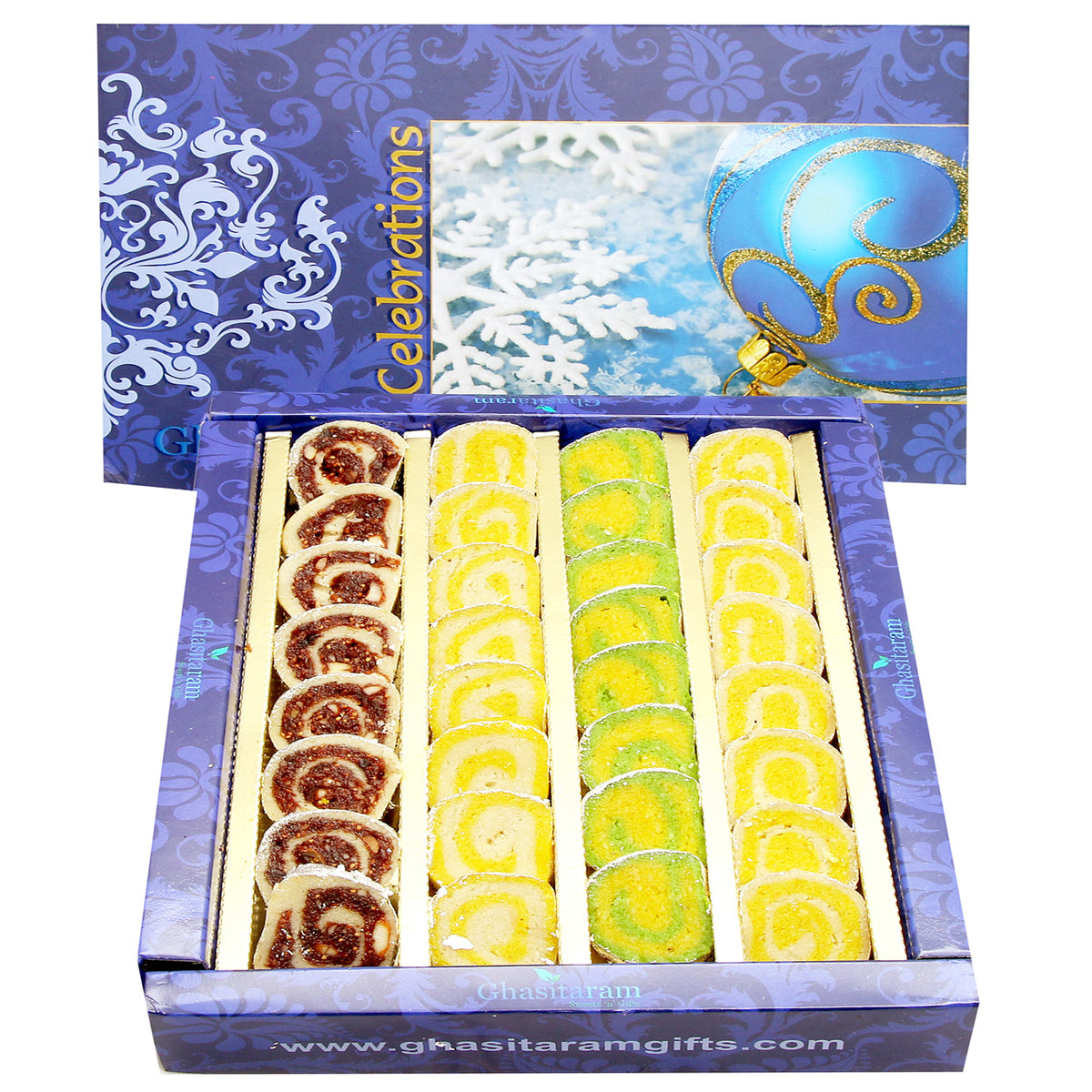 Mothers Day Sweets-Ghasitarams Assorted Moons Box 800 gms