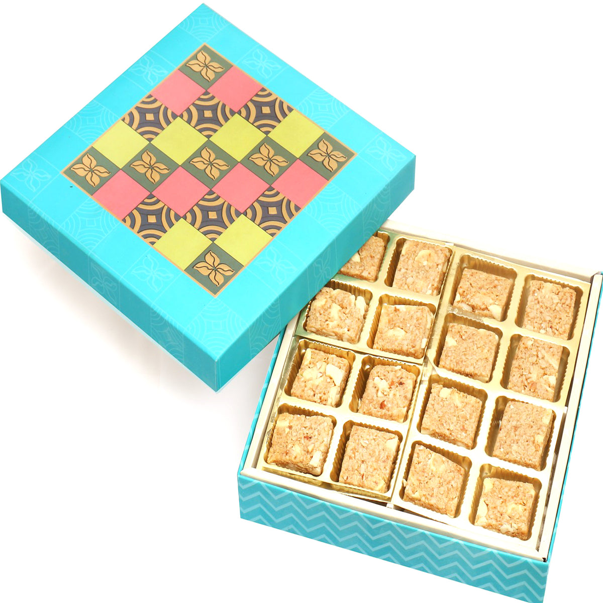 Mother's Day Gift-Blue Colourful Print 16 Pcs Granula Bites Box
