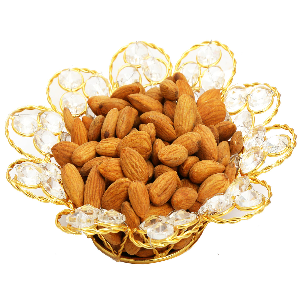 Dryfruits - Gold Crystal Almonds Bowl