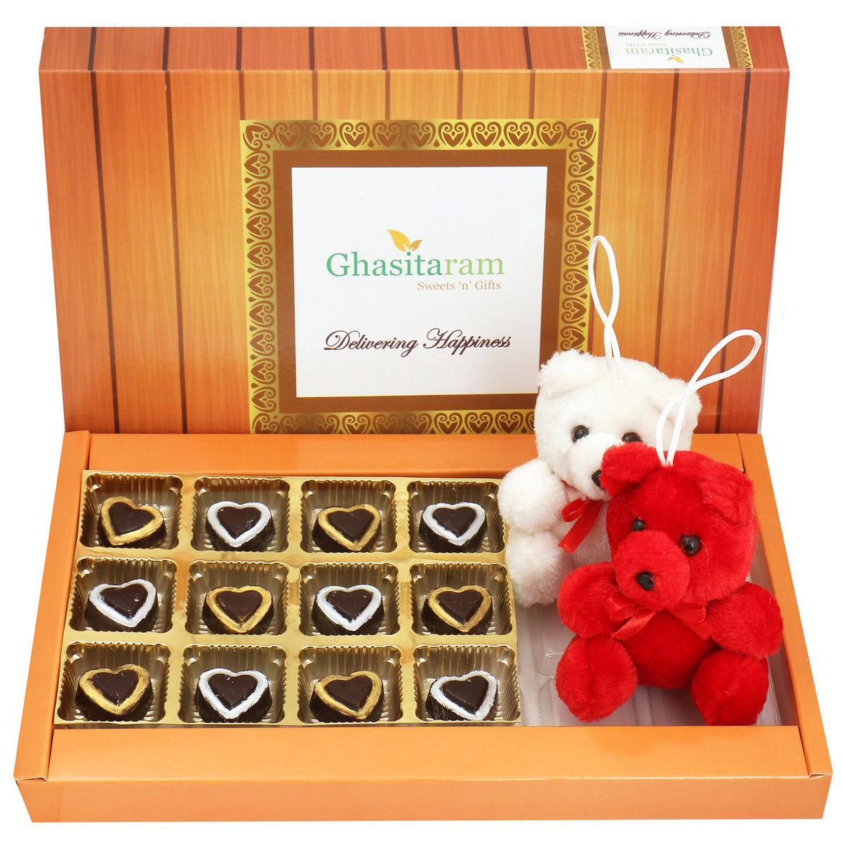 Sheen Chocolate Hearts with Teddies