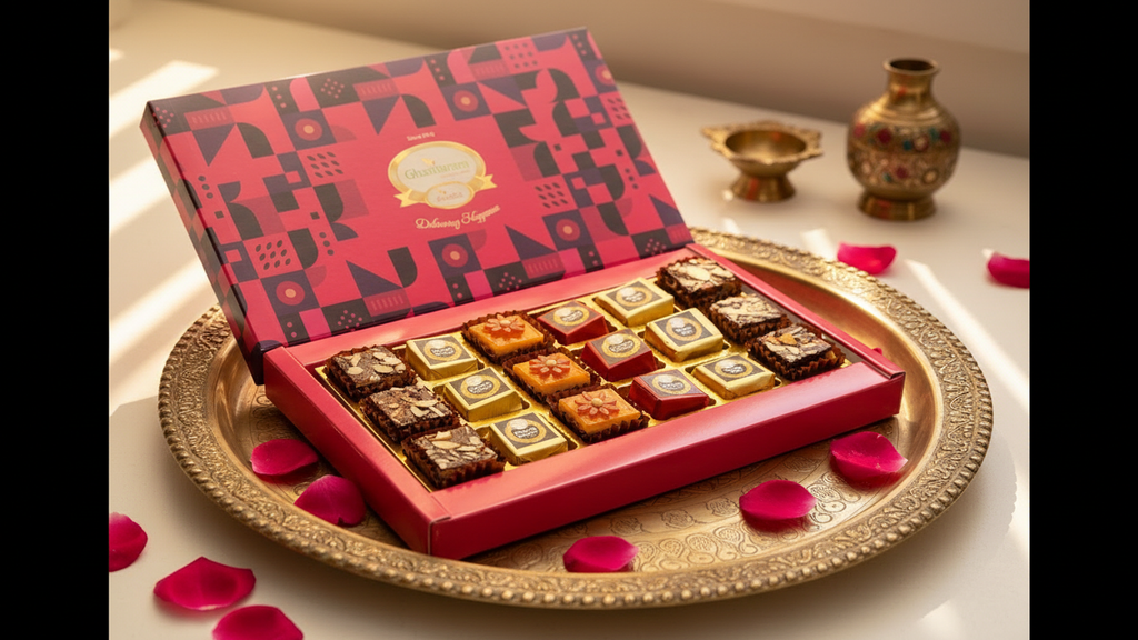 Corporate Gifts-Ghasitaram Gifts Special Ghasitaram Sweets Box 18 Pcs