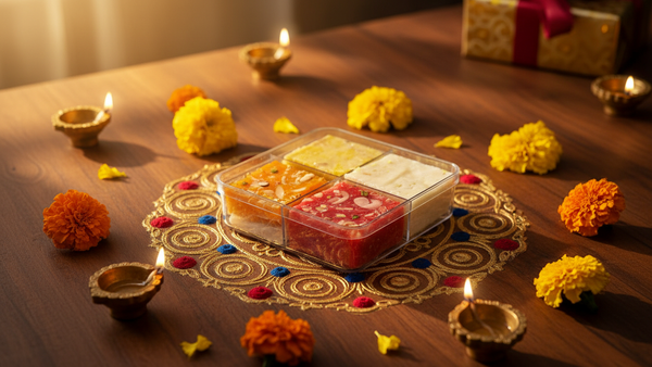 Corporate Gifts-Assorted Bombay Ice Halwa in Acrylic Box 250 GMS