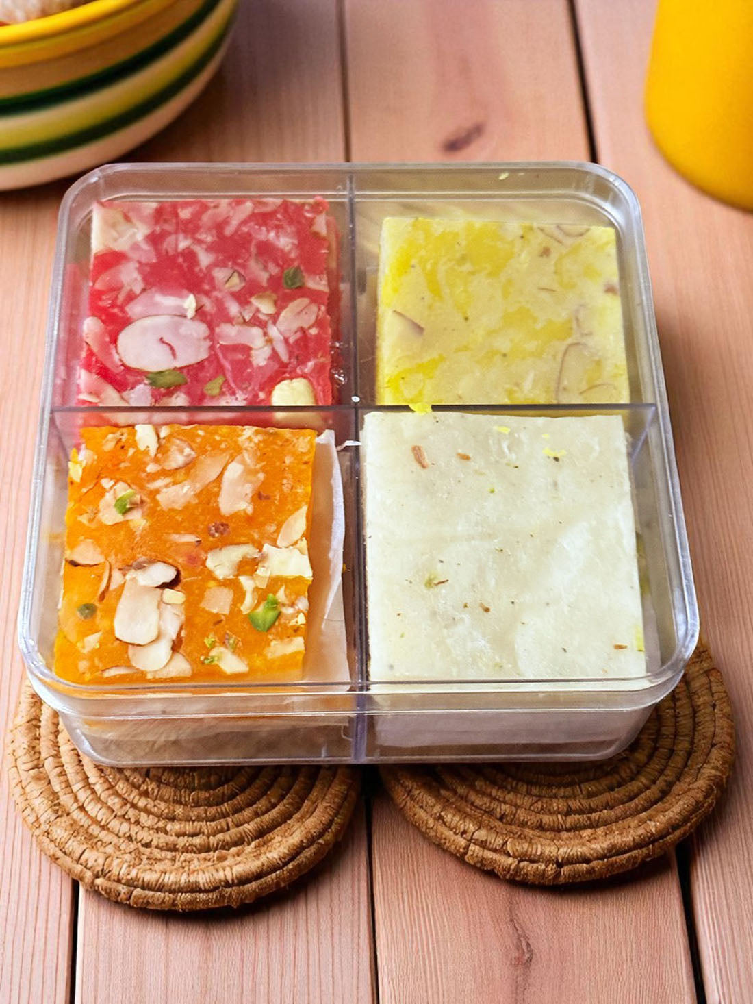 Corporate Gifts-Assorted Bombay Ice Halwa in Acrylic Box 250 GMS