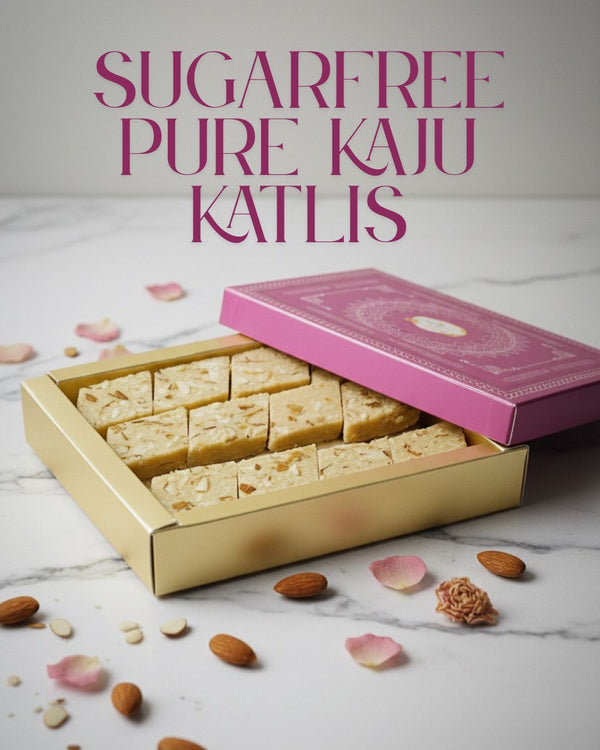 Mother's Day Gifts - Ghasitarams Sugarfree Pure Kaju Katlis Box 200 gms