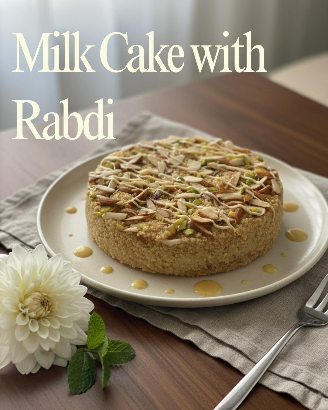 Express Delivery Mother's Day Gift Milk Cake with Rabdi 500 GMS