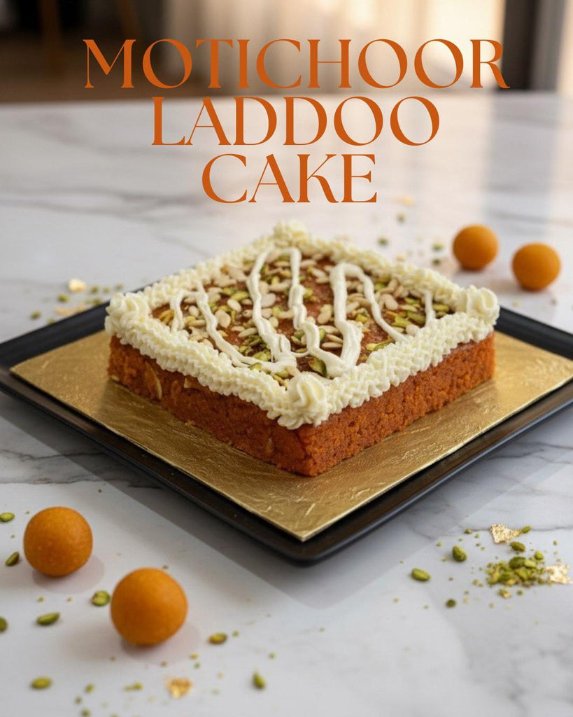 Fresh Eggless Motichoor Laddoo Cake 500 GMS