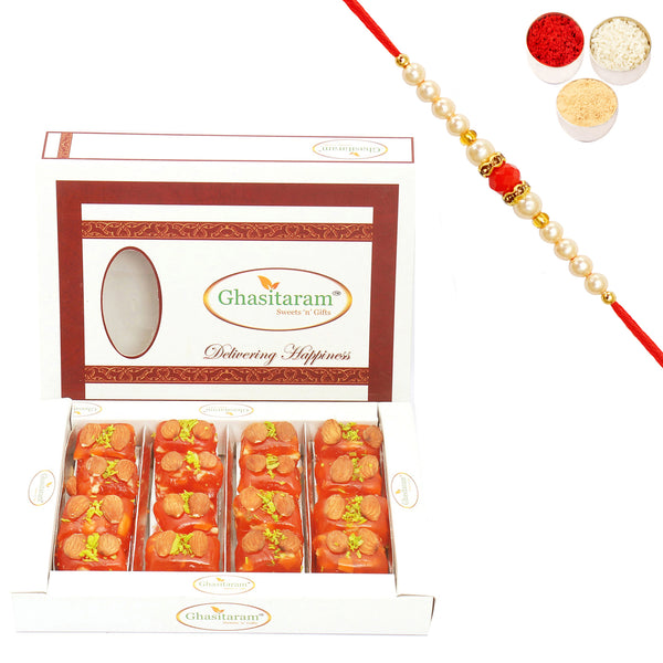 Karachi Halwa (400 gms) with Beads Rakhi