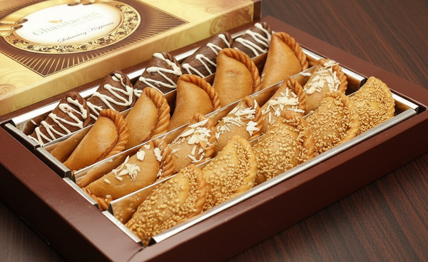 Holi Sweets| Holi Hampers| Holi Gifts-Ghasitaram's Big Box of Assorted Gujiyas