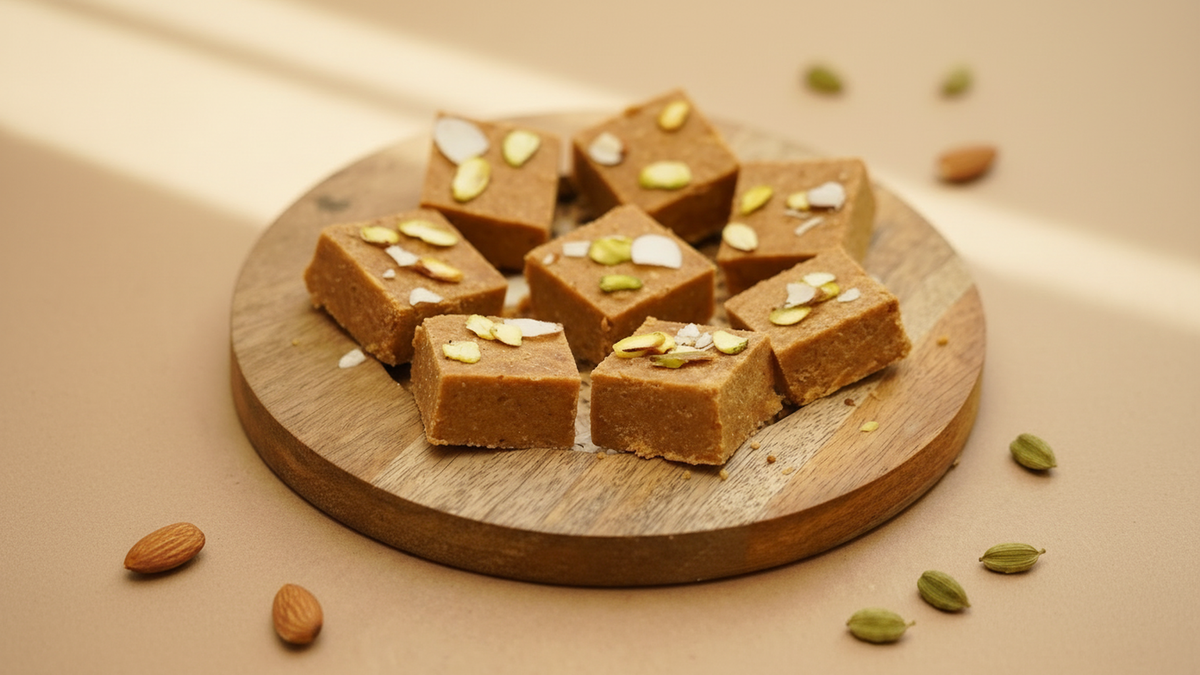 Mothers Day Sweets-Nani's Special Besan Barfi 200  gms
