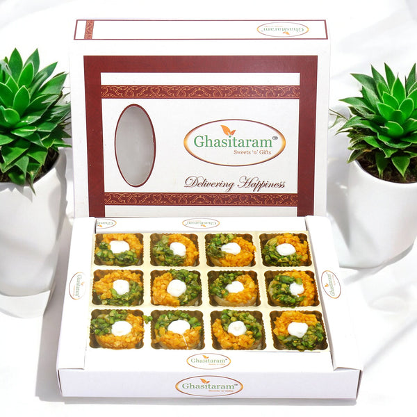 Best indian sweets for diwali-Diwali Gifts-Kesar Pista Delight In White Box