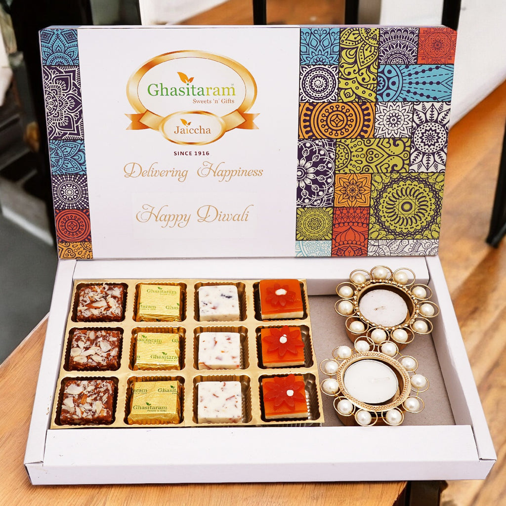 Mother's Day Gift-Assorted Festive Box of 12 Assorted Bites and T-Lites