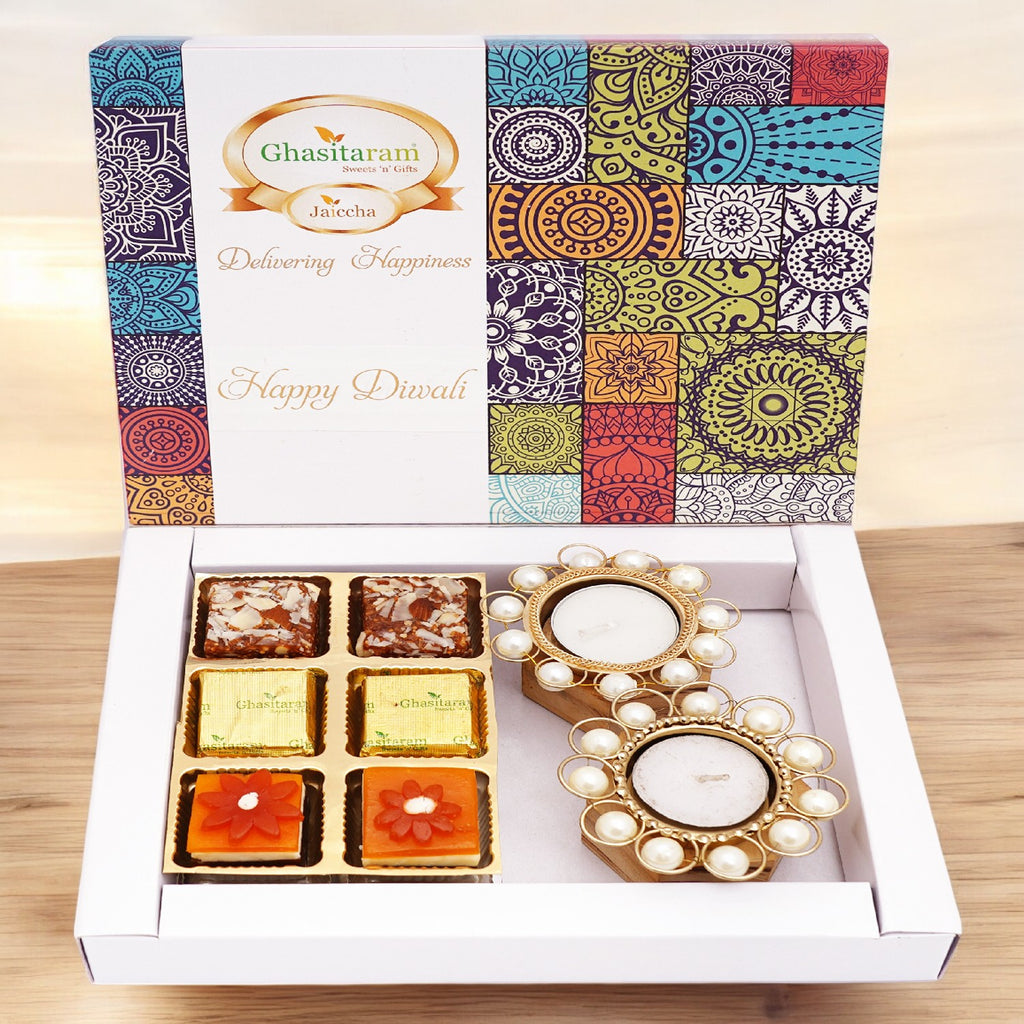 Corporate Gifts-Festive Box of 6 Assorted Bites and T-Lites