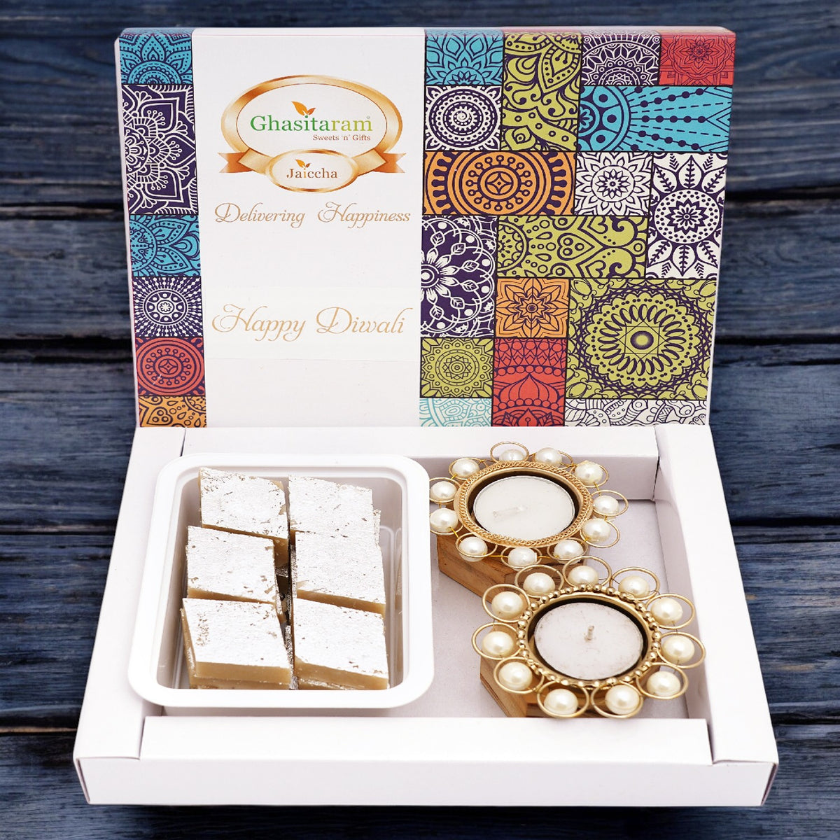 Mother's Day Gift-Festive Box of 6 Assorted Bites and T-Lites