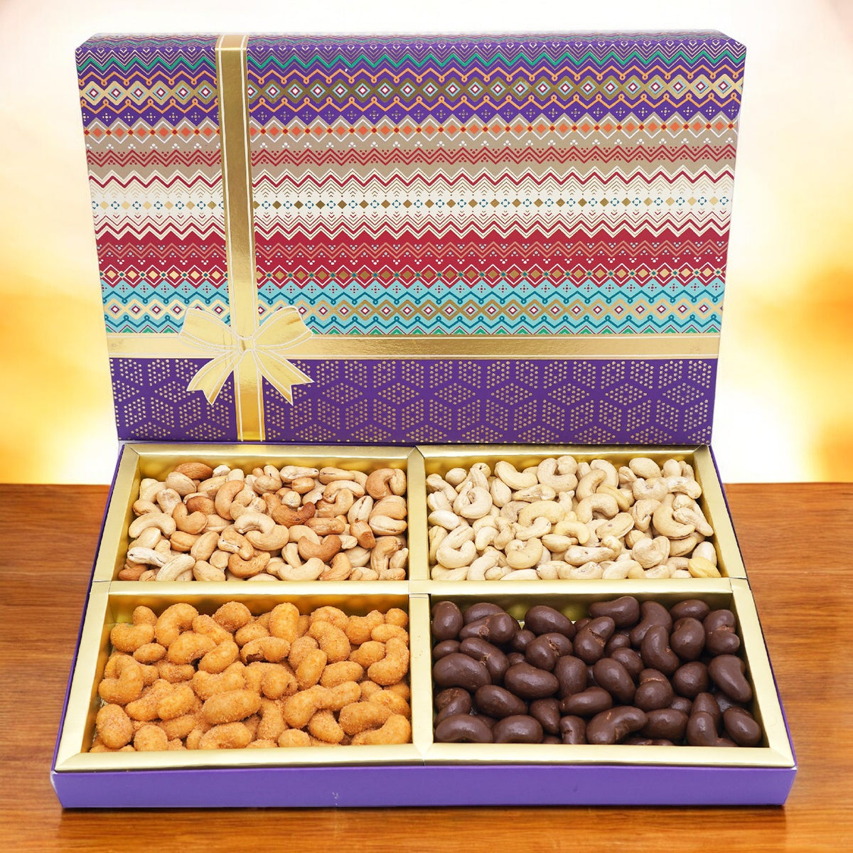 Corporate Gifts-Fruit n nut Box of 4 Assorted Cashews 800 gms