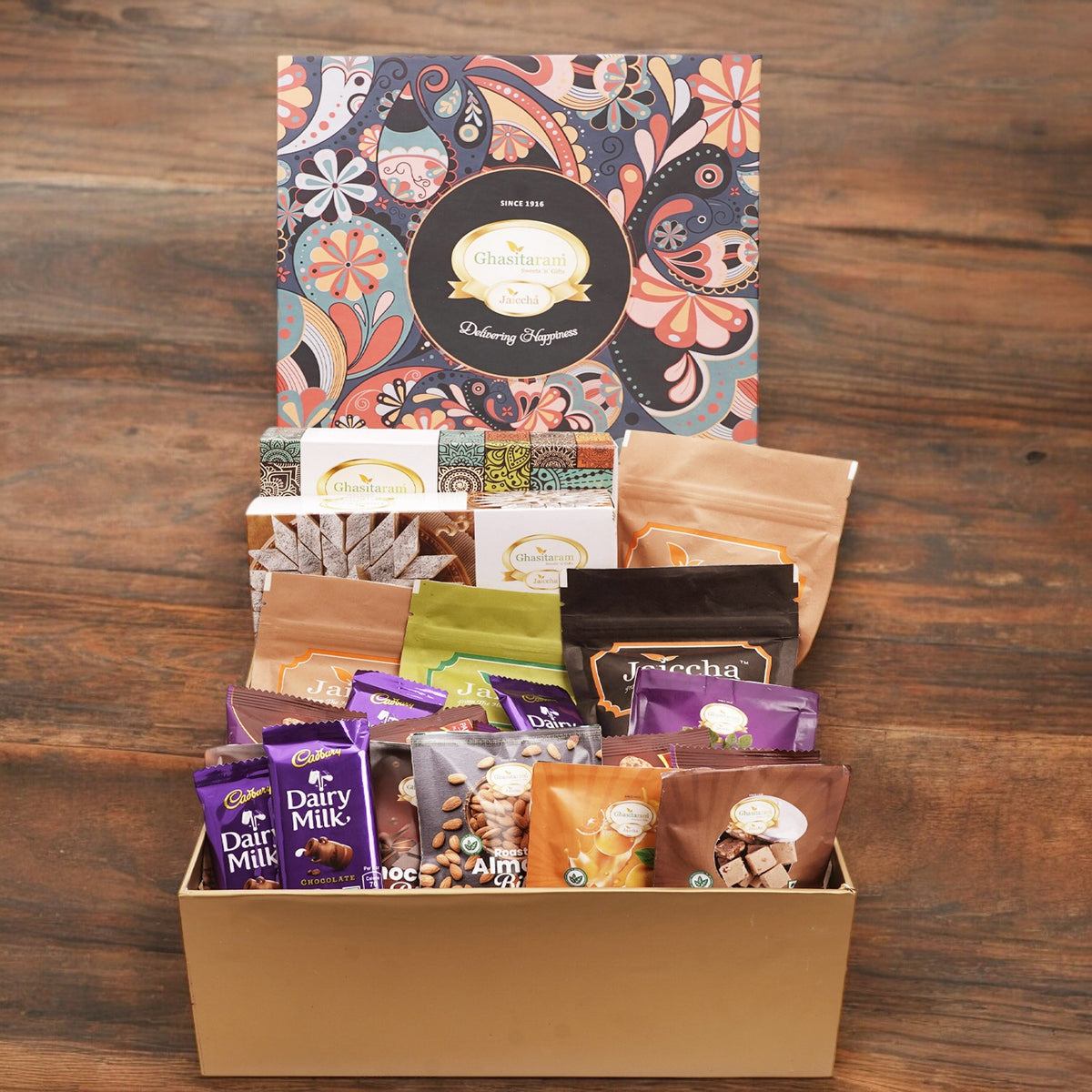 Diwali gift hampers-Diwali Gifts-Ghasitaram Big Hamper Box of assorted Goodies 23 goodies