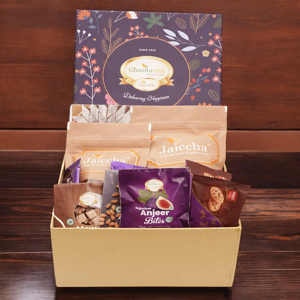Corporate Gifts-Ghasitaram Hamper Box with Sweets With Kaju Katli