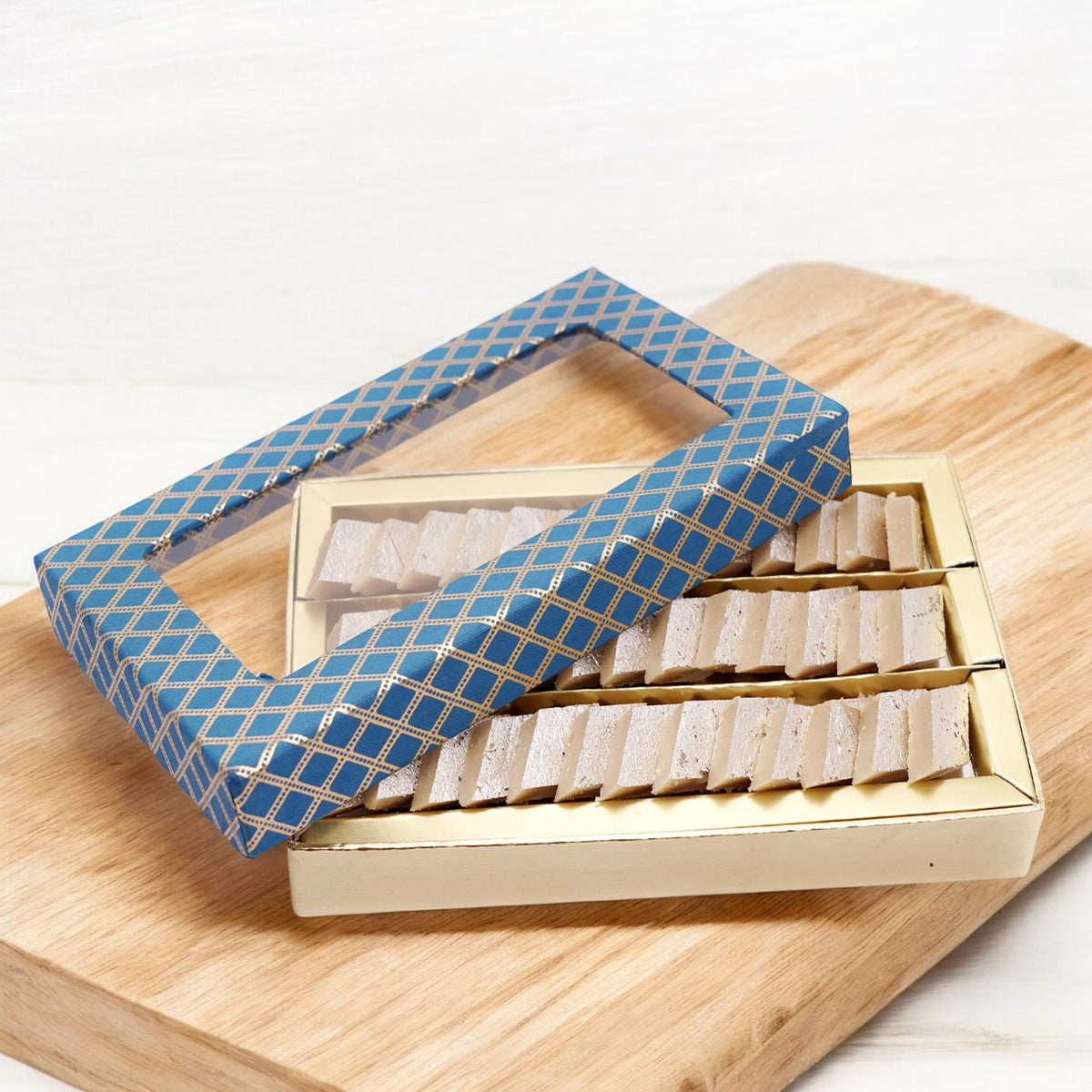 Mini Kaju Katli Blue Box