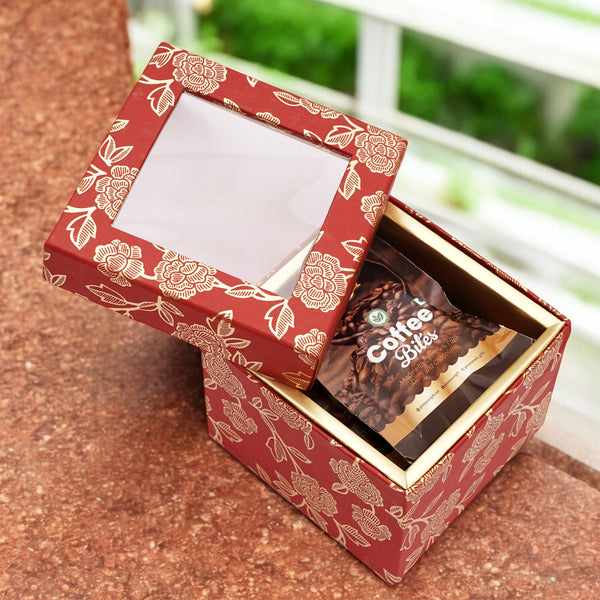 Diwali Gifts-Red Printed Fancy Box with bites