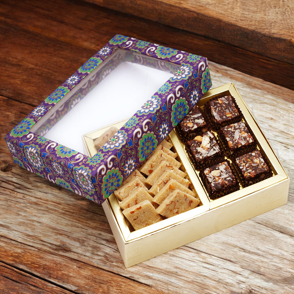 Corporate Gifts-2 Part Printed Box of Bites and Kaju Katli