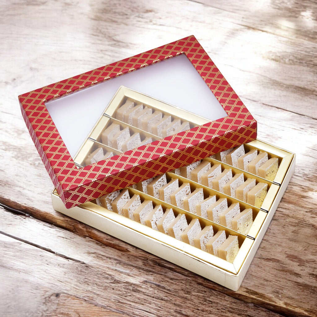 Corporate Gifts-Red Box of Mini Kaju Katlis