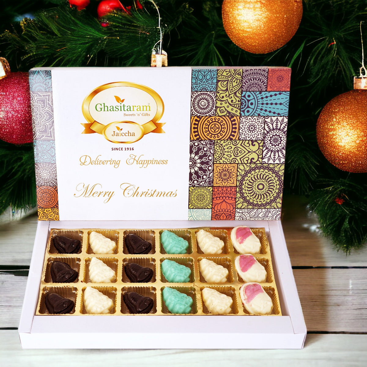 Merry Christmas Chocolate Box 6 pcs
