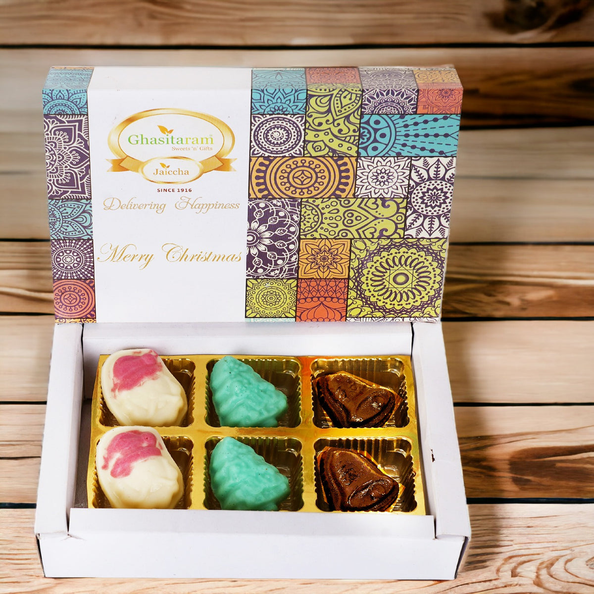 Merry Christmas Chocolate Box 6 pcs