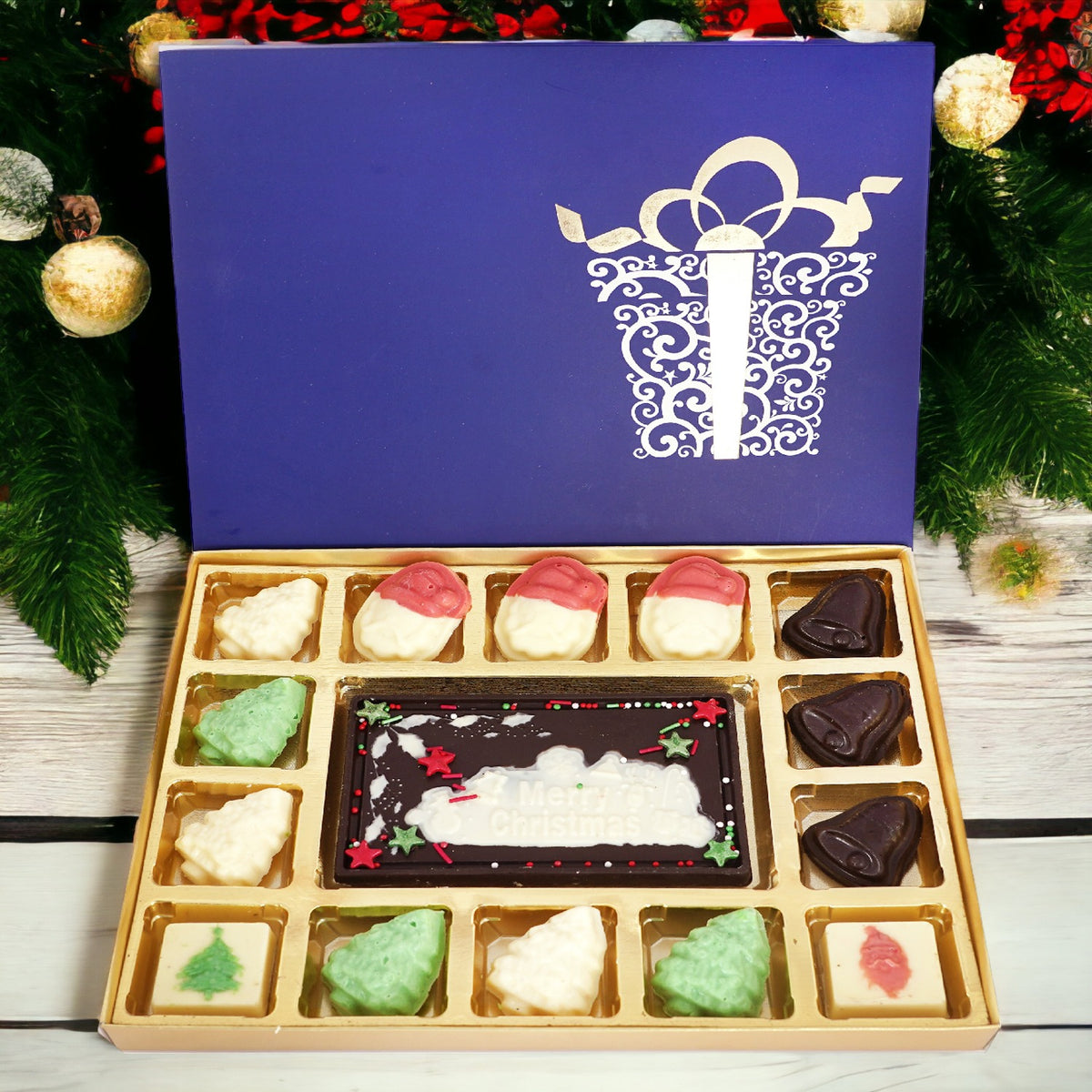 Blue Merry Christmas Special Chocolate Box Small