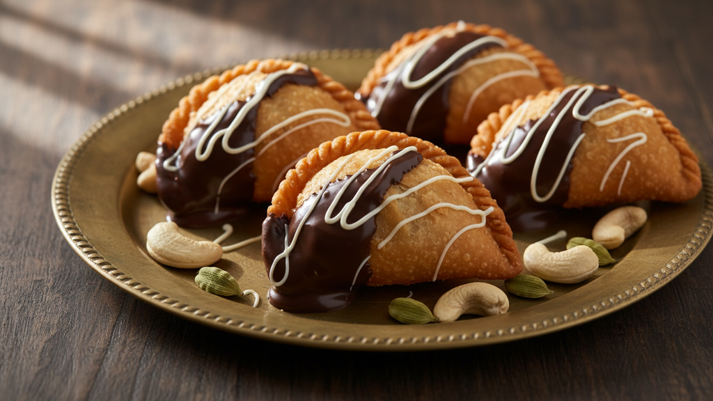 Holi Sweets| Holi Hampers| Holi Gifts-Choco Dipped Gujiya 200 gms