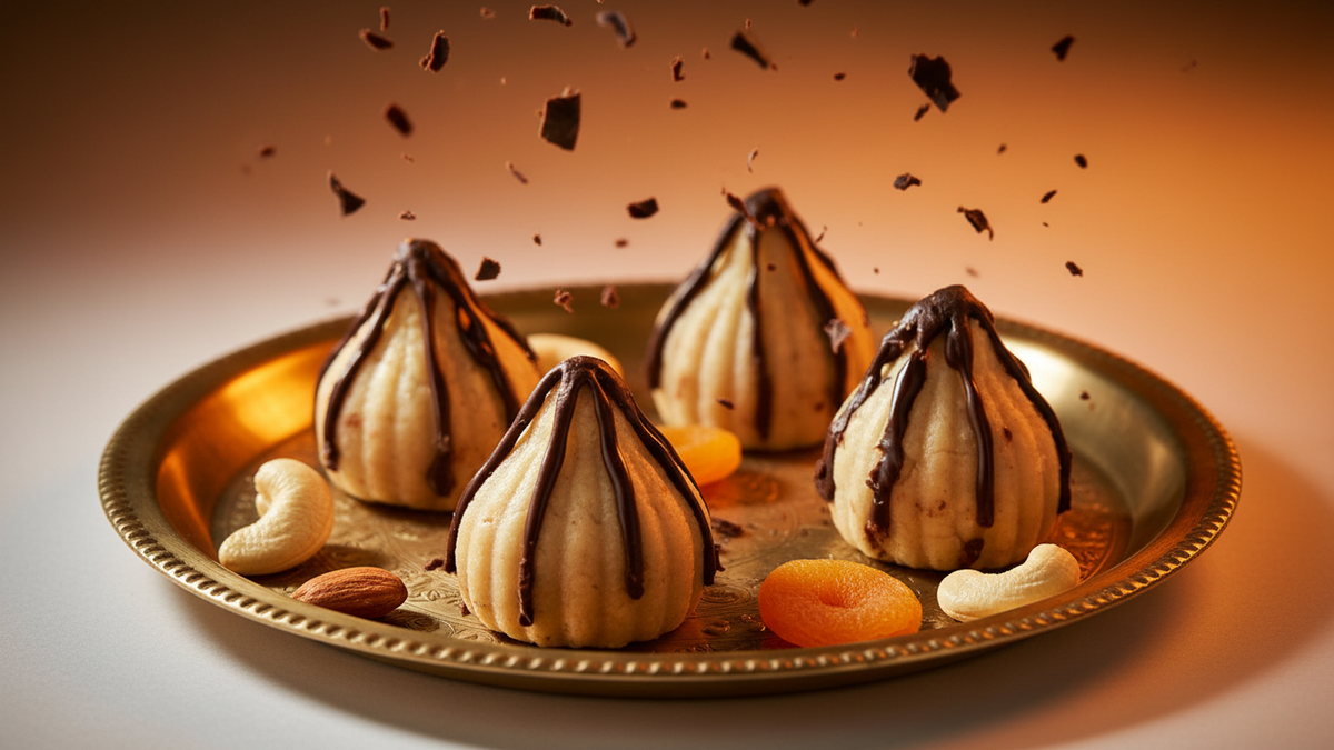 Ghasitaram's Chocolate Drape Kaju Modak