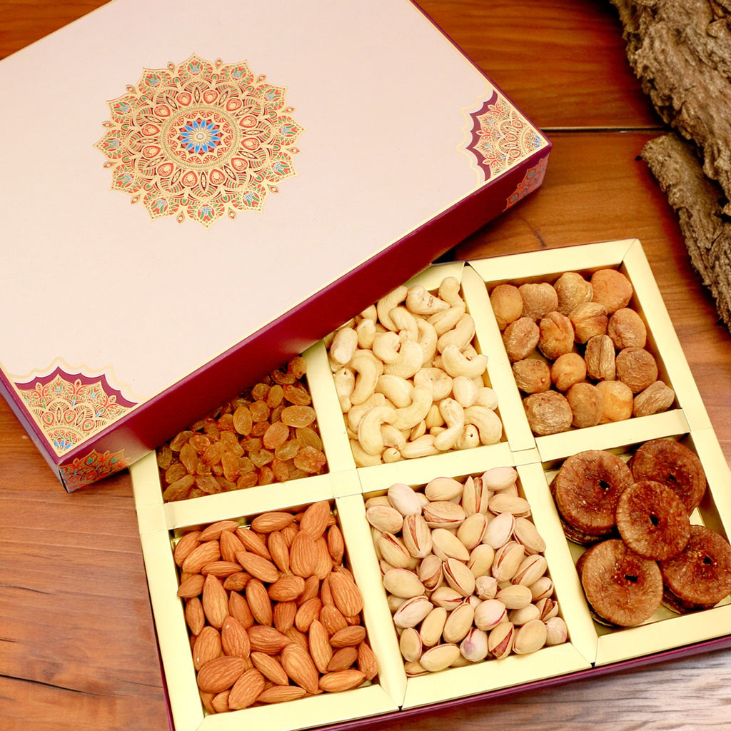 Corporate Gifts-Fusion 6 part Dryfruit Box